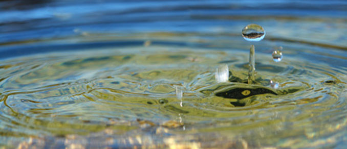 drop of water above a spring